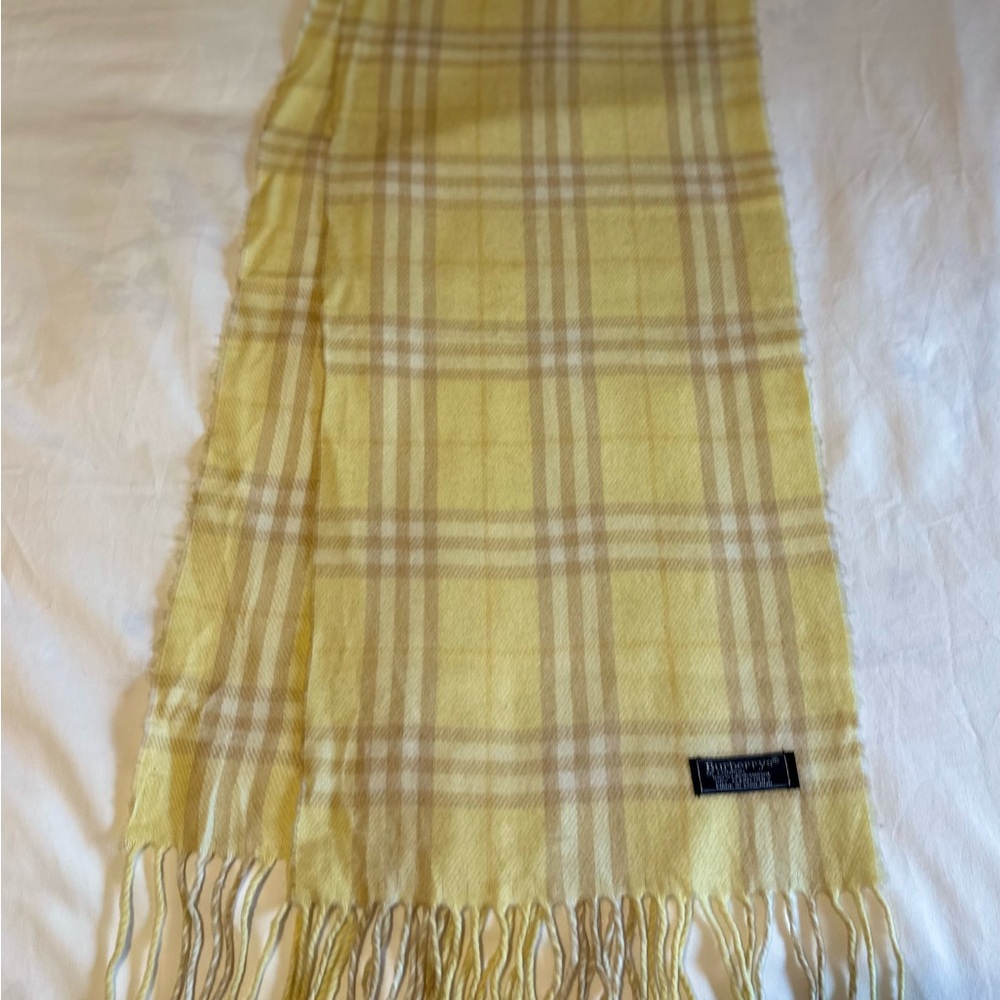 Burberry Yellow Plaid Scarf